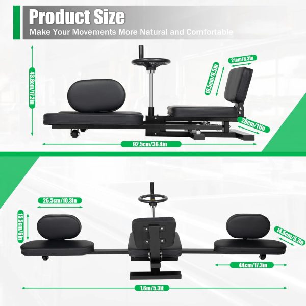 Aiqidi 220lbs Pro Leg Stretcher Stretching Machine Heavy Duty Fitness Split Training Machine Home Gym Equipment Black - Image 2