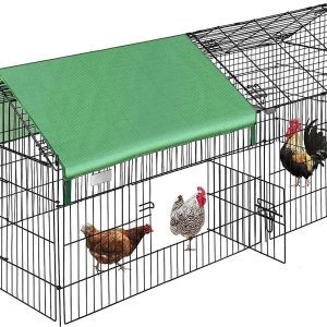 SPECSTAR 71” x 30” Chicken Coop Large Metal Chicken Cage House, Waterproof, Green