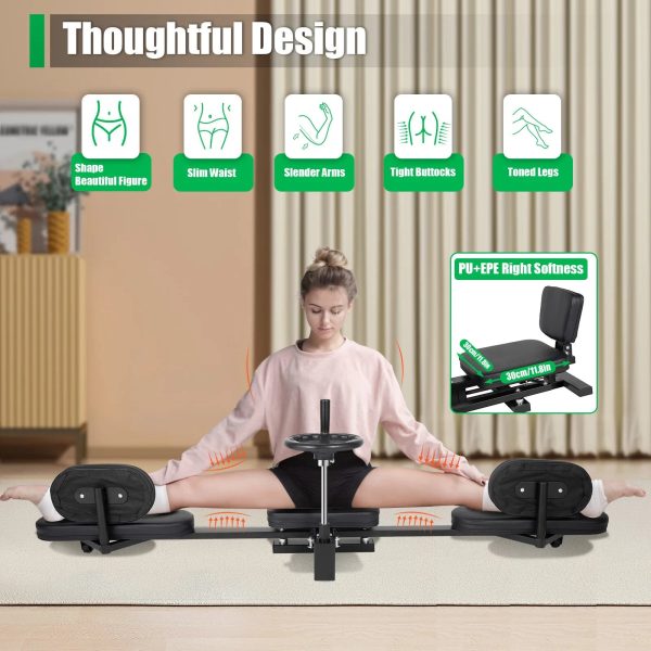 Aiqidi 220lbs Pro Leg Stretcher Stretching Machine Heavy Duty Fitness Split Training Machine Home Gym Equipment Black - Image 3