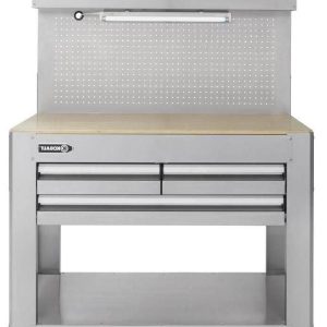 45-in W x 36-in H 3-Drawer Work Bench SS