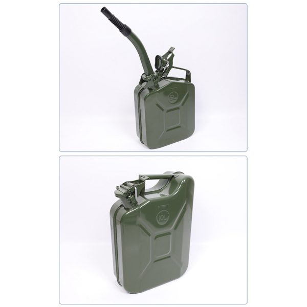 EUBUY 20L Green Metal Jerry Can Store Container with Fixed Spout for Petrol Oil Water Alcohol - Image 8