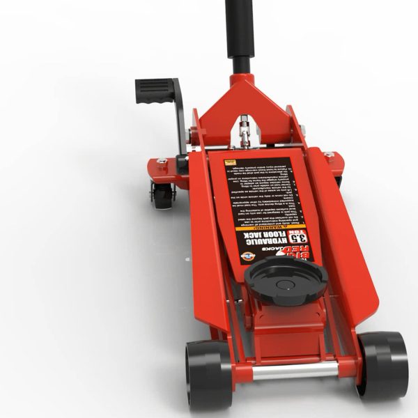 Big Red T83014 Torin Pro Series Hydraulic Floor Jack with Single Quick Lift Piston Pump and Foot Pedal, 3.5 Ton (7,000 lb) Capacity, Red - Image 3