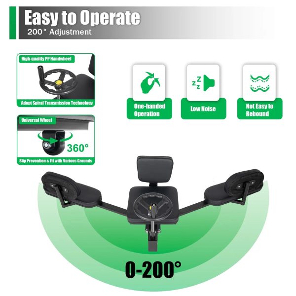Aiqidi 220lbs Pro Leg Stretcher Stretching Machine Heavy Duty Fitness Split Training Machine Home Gym Equipment Black - Image 7