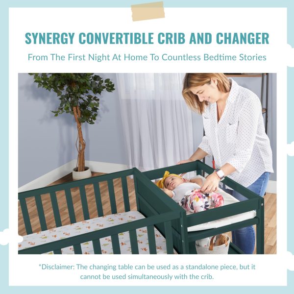 Synergy Convertible Crib Changer Olive - Image 6