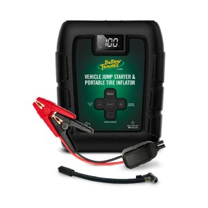 Battery Tender 800 AMP Jump Starter and Tire Inflator 140psi Combo - Lithium Battery For Extended Use - LED Flashlight Emergency Strobe - 2 Fast USB Charging Ports - 030-3010-WH