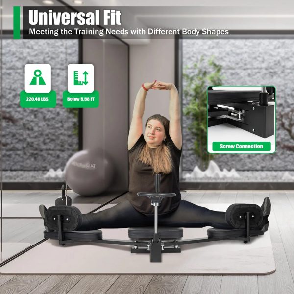 Aiqidi 220lbs Pro Leg Stretcher Stretching Machine Heavy Duty Fitness Split Training Machine Home Gym Equipment Black - Image 4