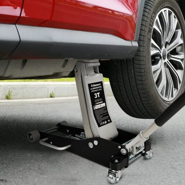 Donext 3 Ton Low Profile Racing Floor Jack - Aluminum and Steel Construction, Dual Pistons Quick Lift Pump, Lifting Range 3.54"-19.69" - Image 7