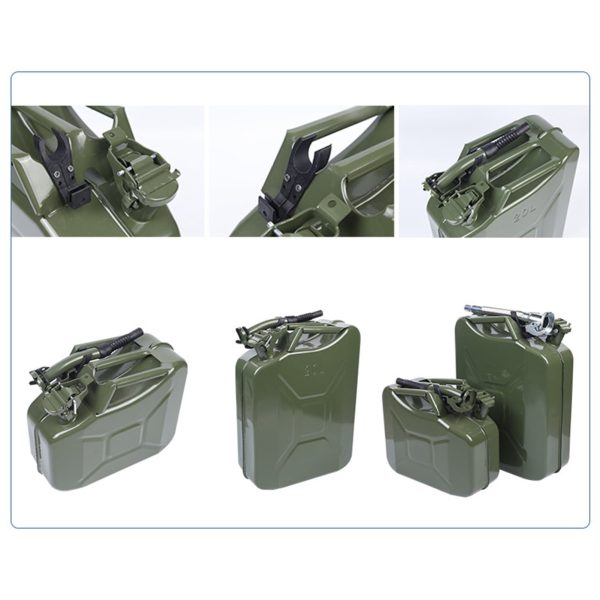 EUBUY 20L Green Metal Jerry Can Store Container with Fixed Spout for Petrol Oil Water Alcohol - Image 10