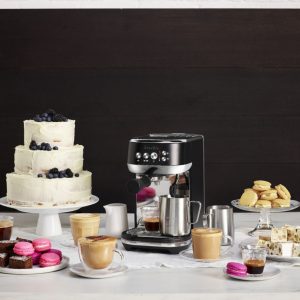 Breville The Bambino Plus Espresso Machine, Black Truffle-BES500BTR1BUS1