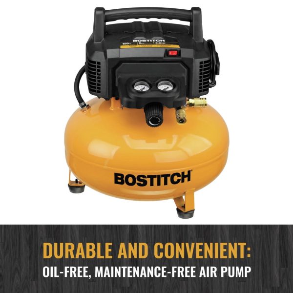 BOSTITCH BTFP02012 6-Gallon Pancake Compressor - Image 3
