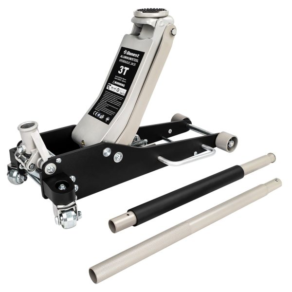 Donext 3 Ton Low Profile Racing Floor Jack - Aluminum and Steel Construction, Dual Pistons Quick Lift Pump, Lifting Range 3.54"-19.69"