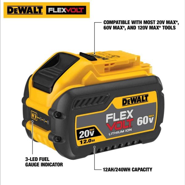 FLEXVOLT 20V/60V MAX* 12.0 Ah Battery DCB612 from - Image 8