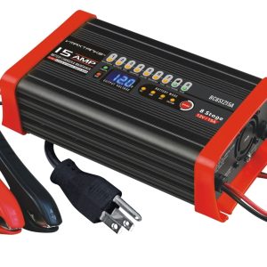 (NEW 2019 MODEL) BC8S1215A 15 Amp 12 Volt 8 Stage Heavy Duty Smart Battery Charger & Maintainer for AGM, GEL, SLA, Marine & Automotive Batteries. Charge, maintain and restore 12 Volt batteries