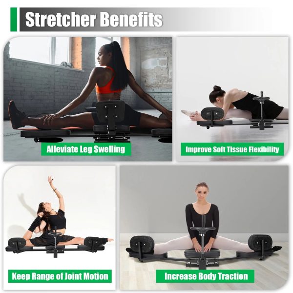 Aiqidi 220lbs Pro Leg Stretcher Stretching Machine Heavy Duty Fitness Split Training Machine Home Gym Equipment Black - Image 8