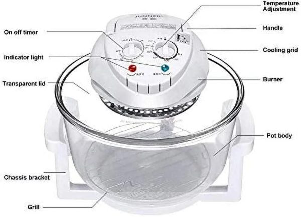 12L Air Fryer Electric Turbo Air Fryer Multifunction Convection Oven Oven Roaster Kitchen Food Cooker 110V - Image 2