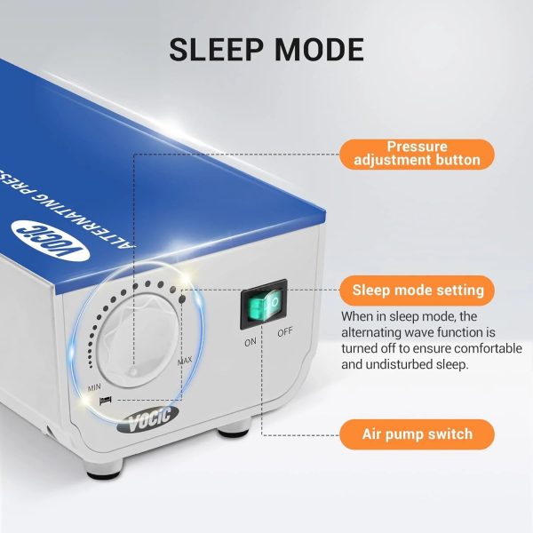 Alternating Air Pressure Mattress with Micro-Ventilation Holes, Bed Sore Pads, Electric Quiet Pump System, Sleep Mode, Air Mattress for Hospital - Image 6
